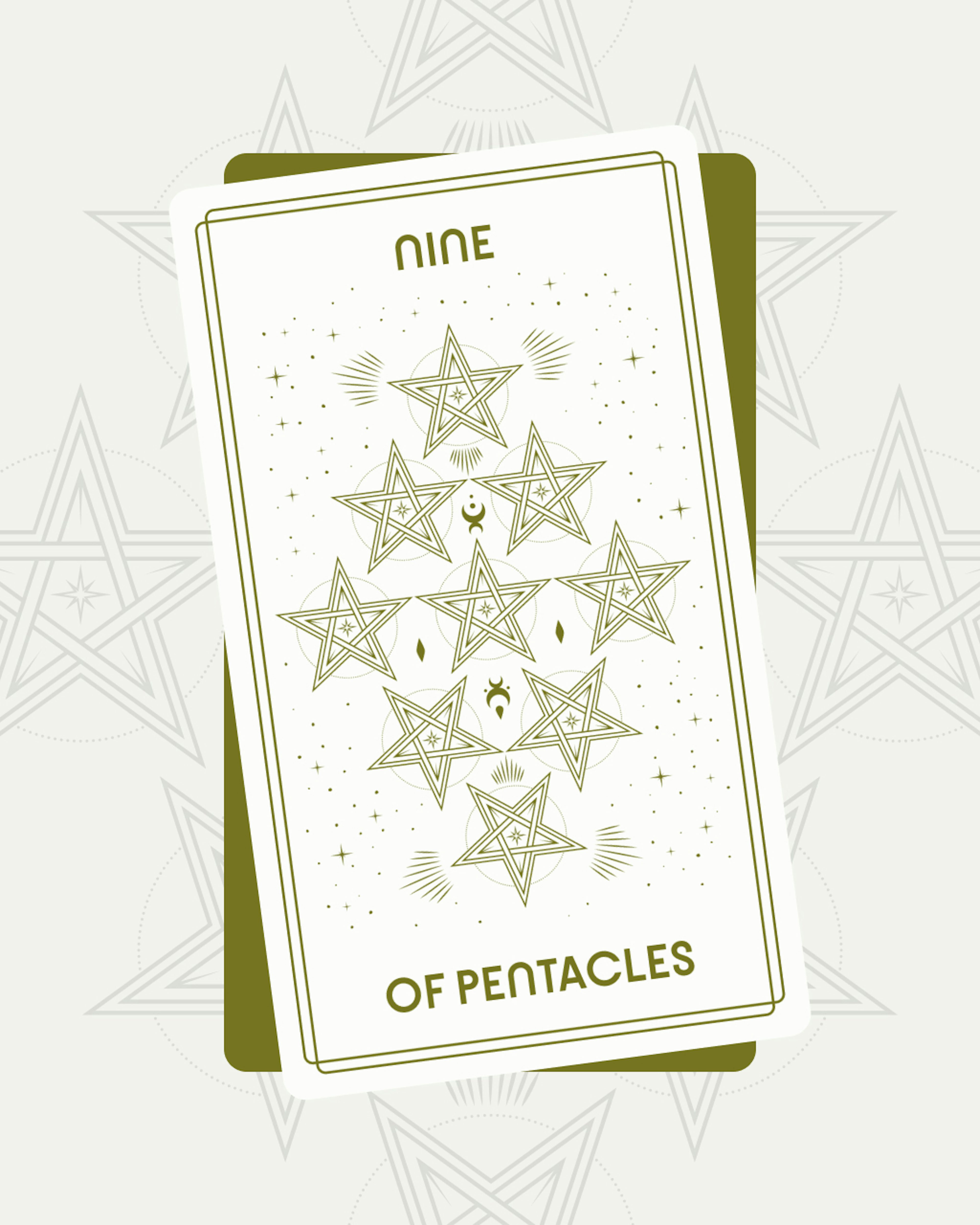 Nine of Pentacles Tarot Card