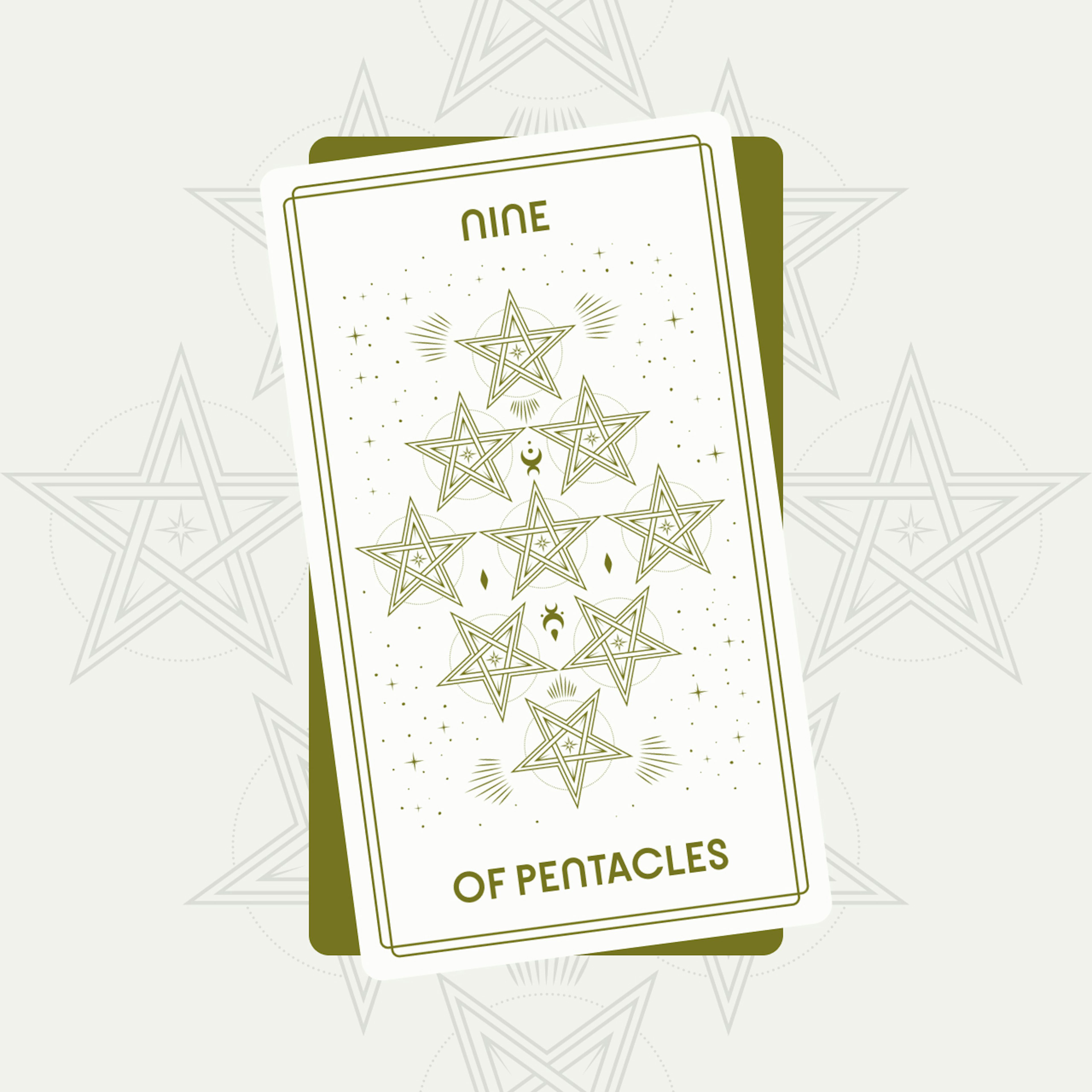 Nine of Pentacles Tarot Card