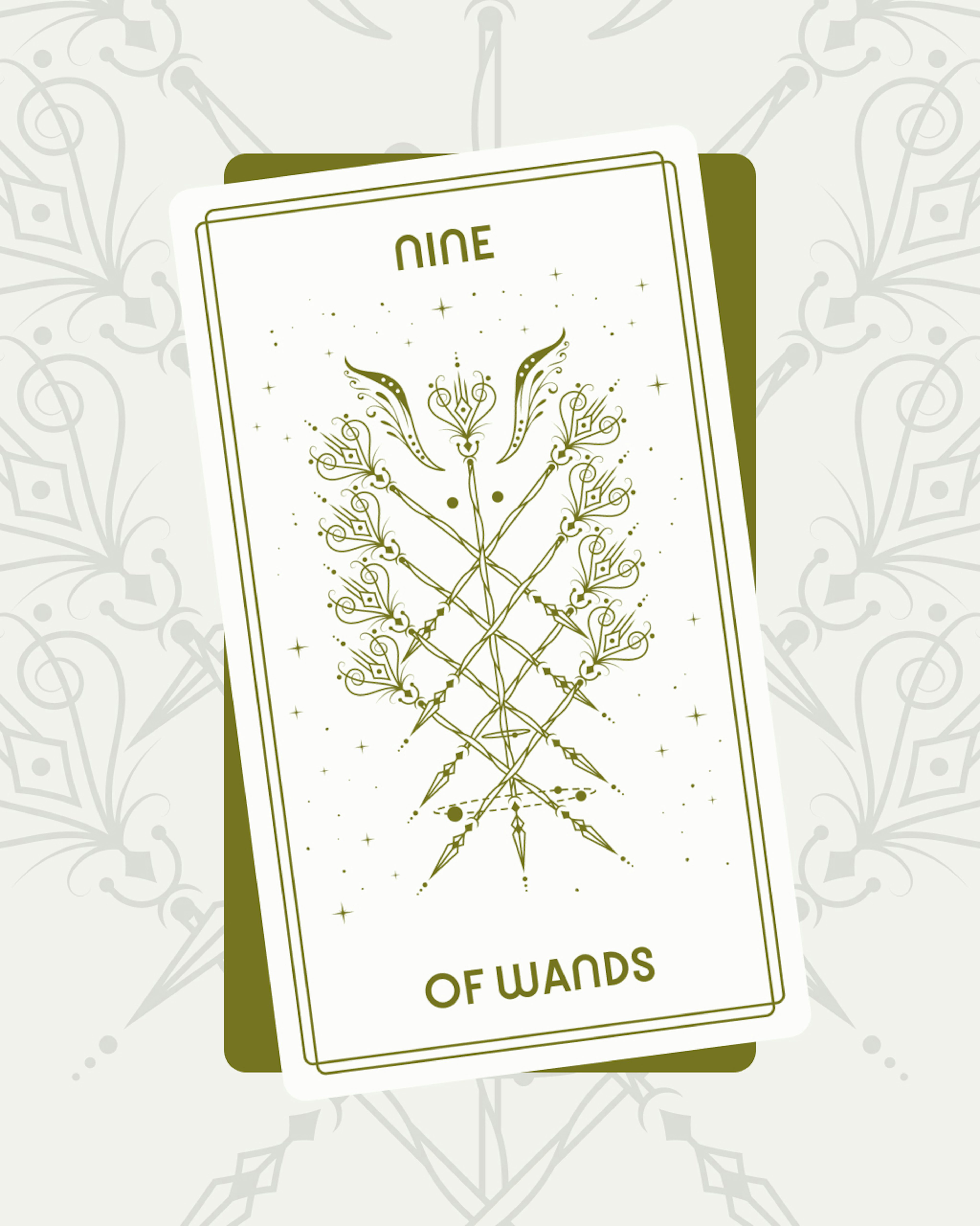 Nine of Wands Tarot Card