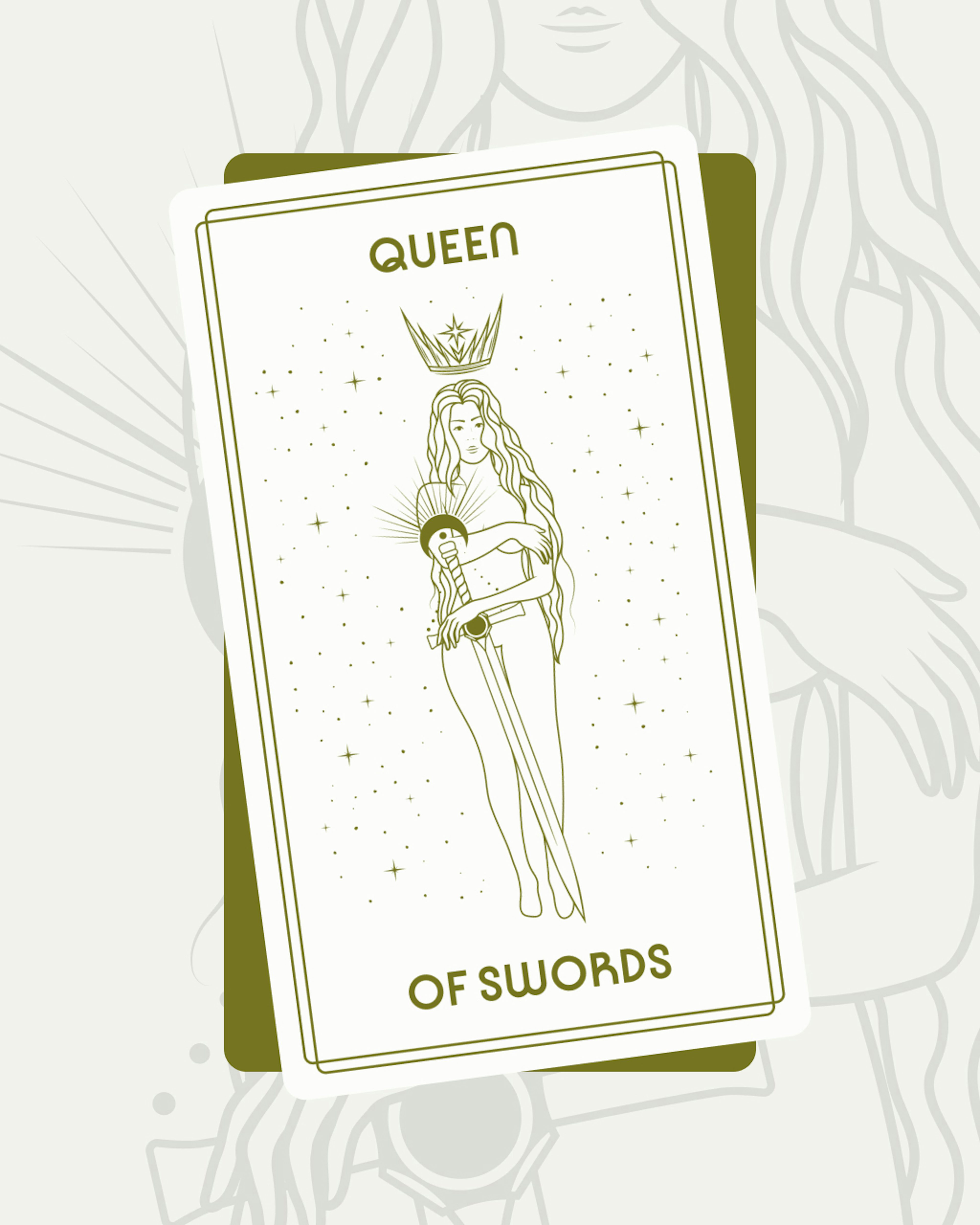 Queen of Swords Tarot Card