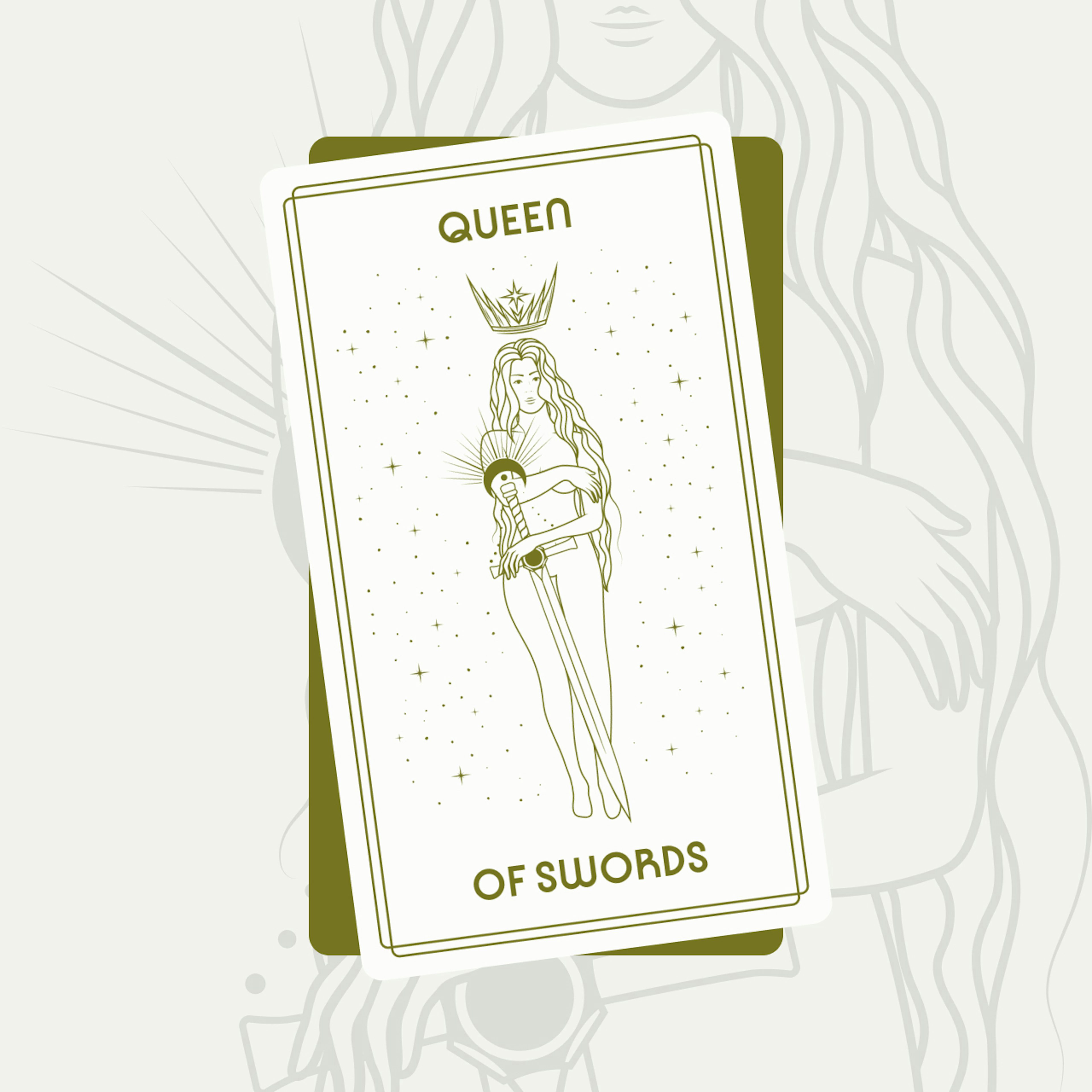 Queen of Swords Tarot Card