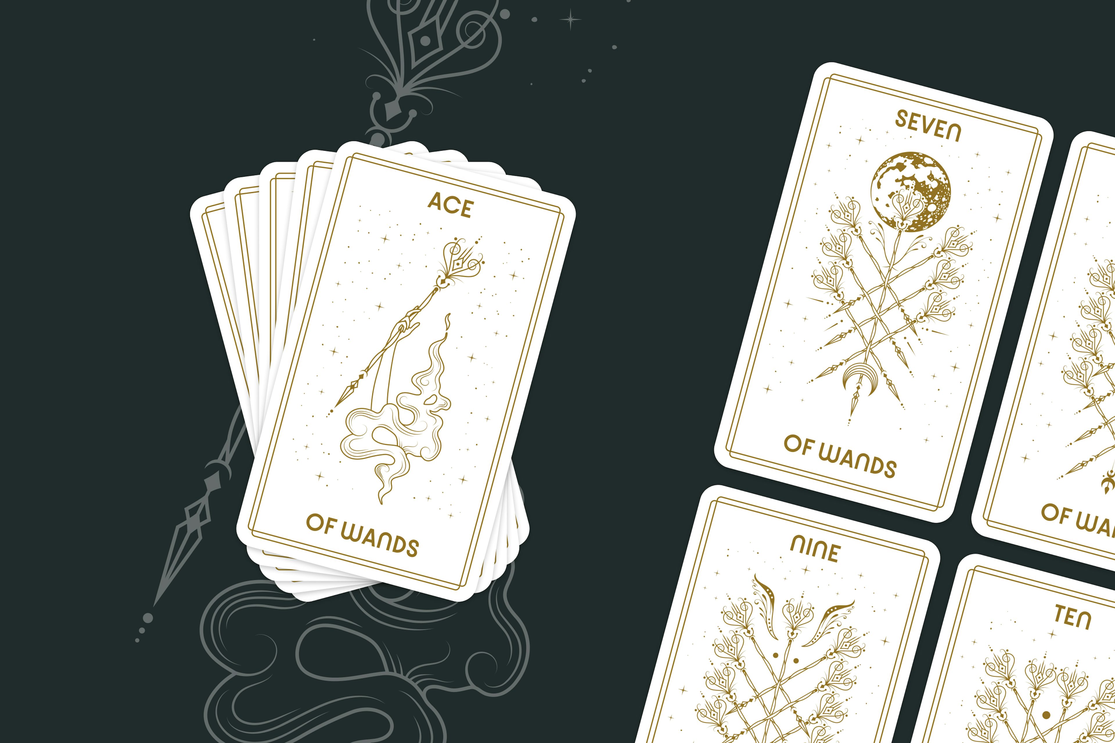 Suit of Wands Tarot Cards (Minor Arcana)