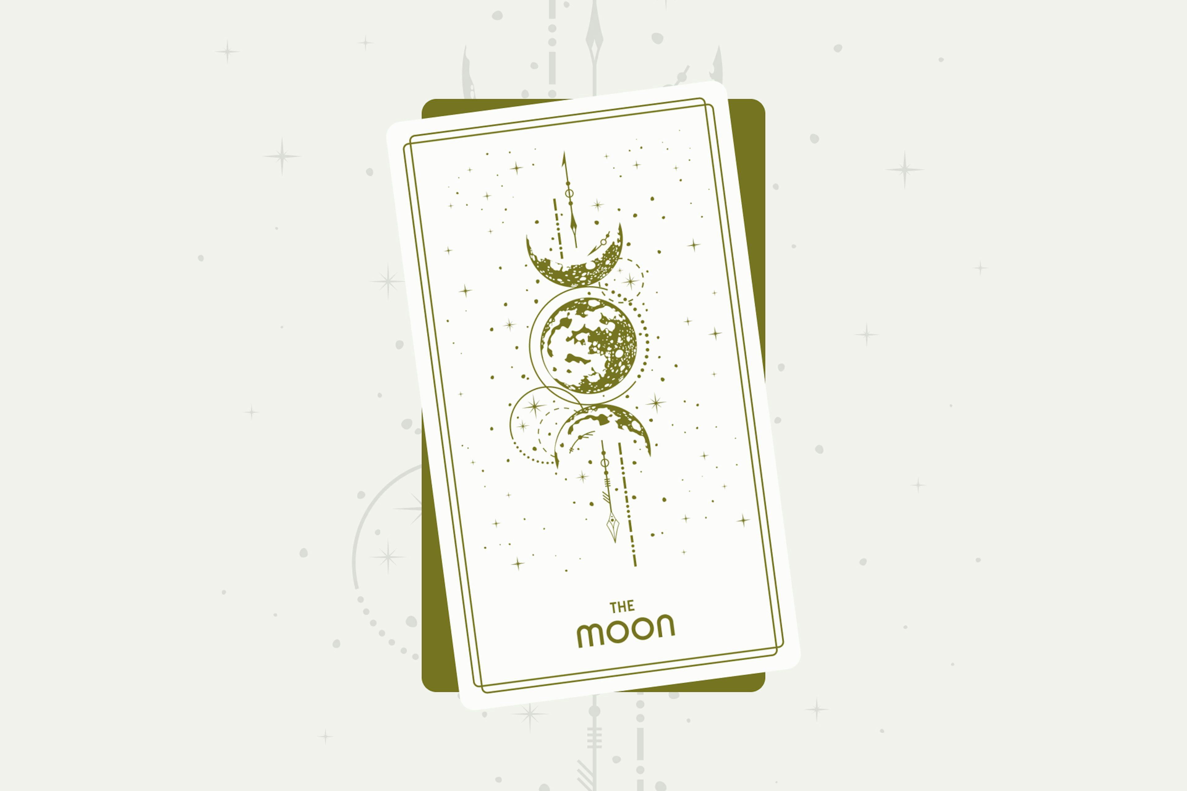 The Moon Tarot Card (Major Arcana #18)