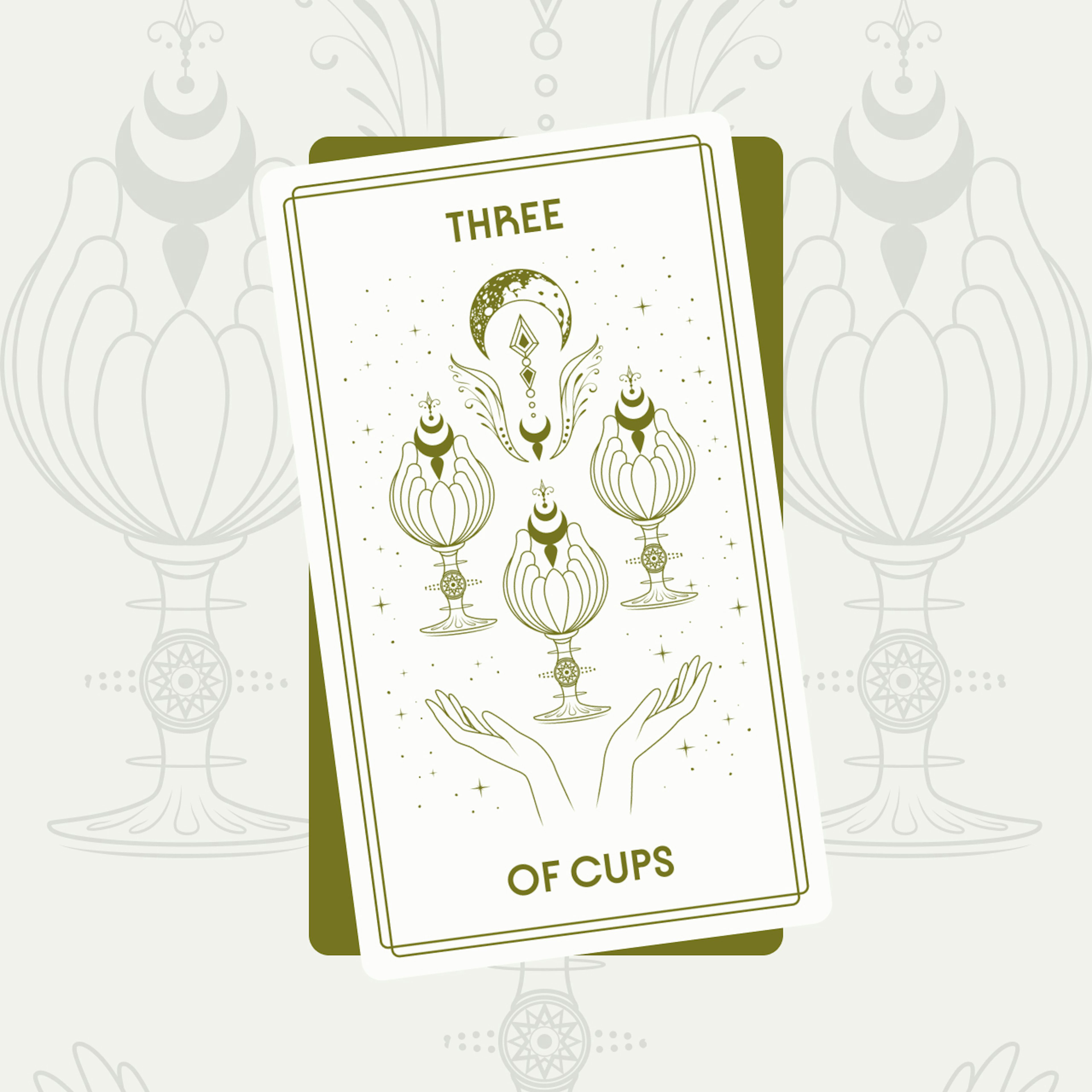Three of Cups Tarot Card