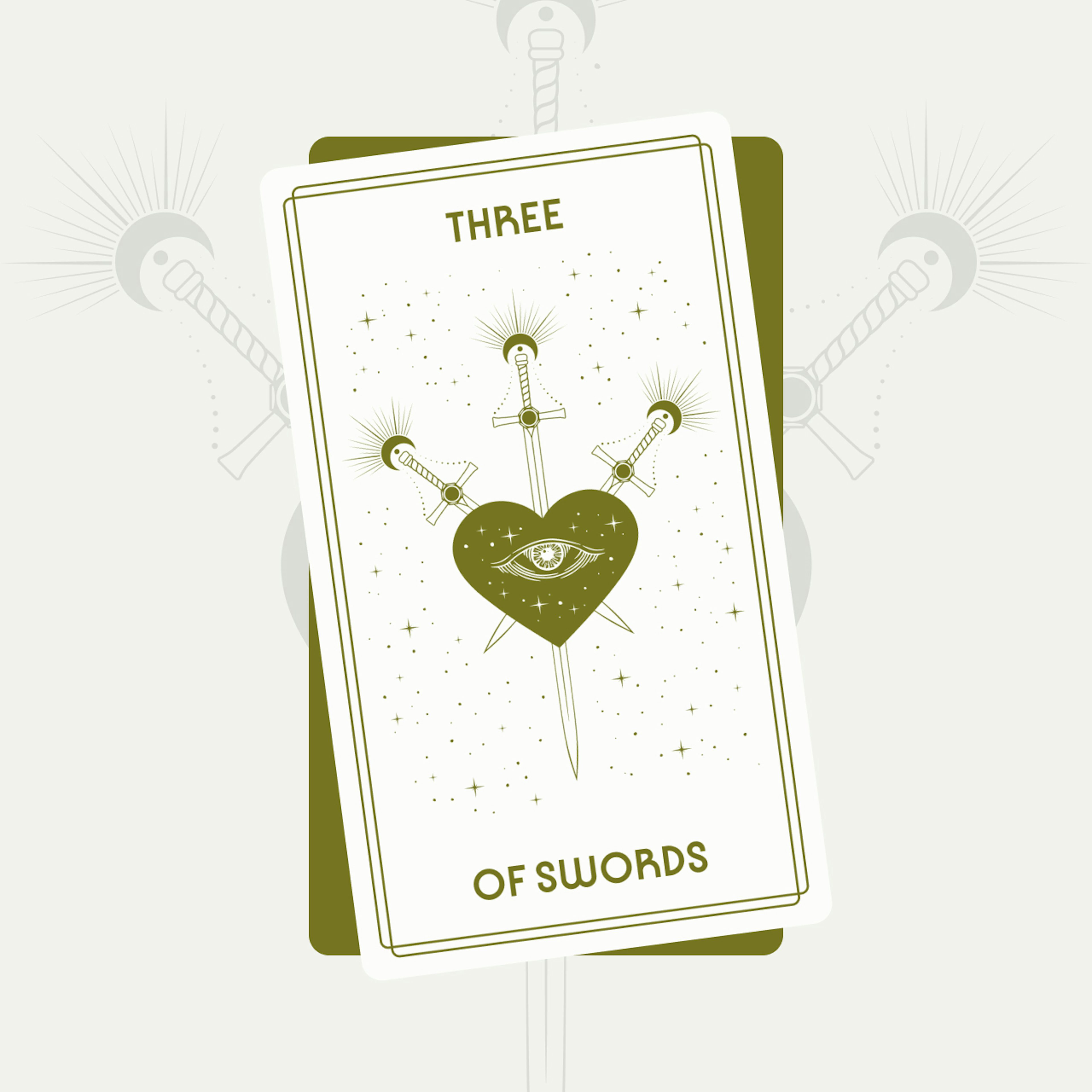Three of Swords Tarot Card