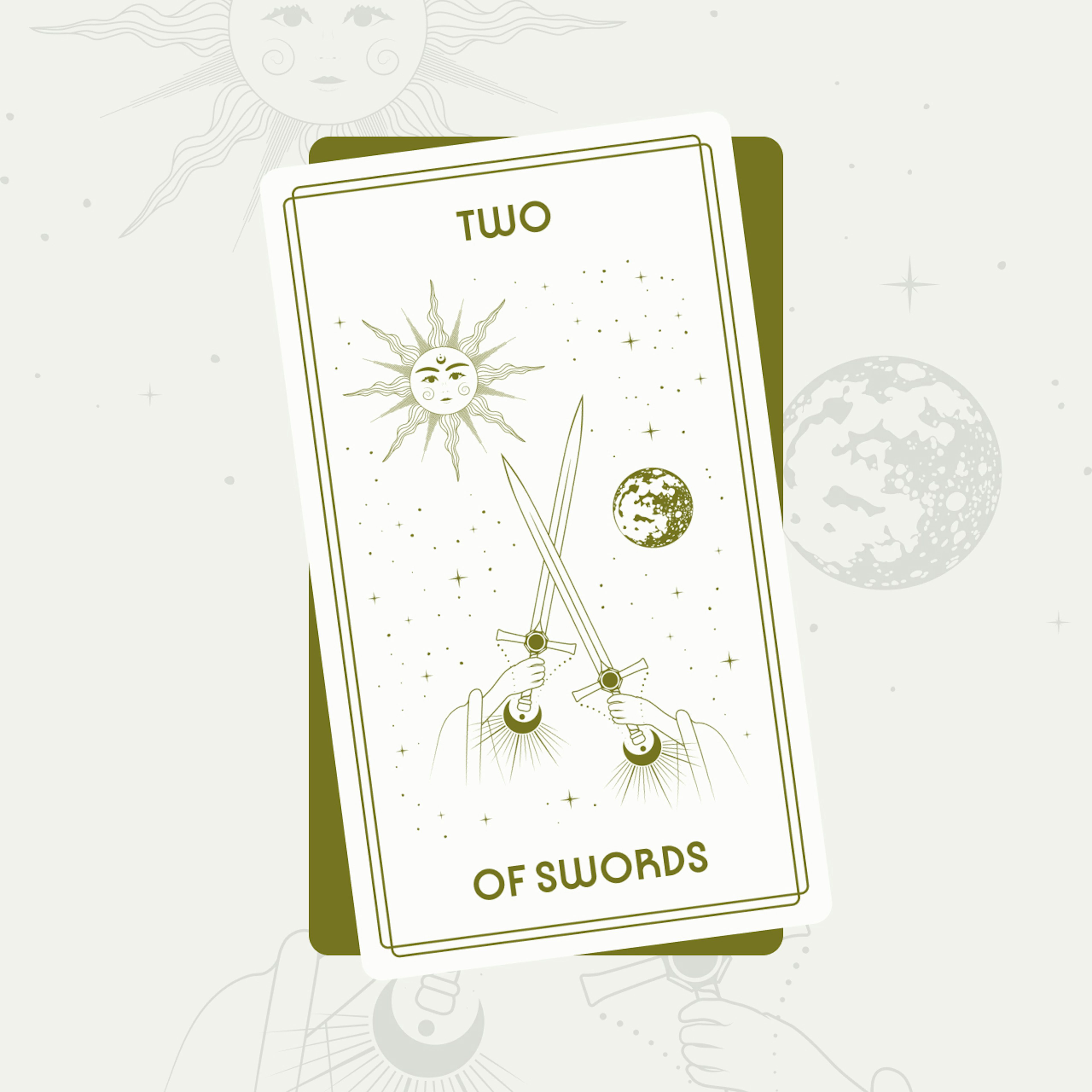 Two of Swords Tarot Card
