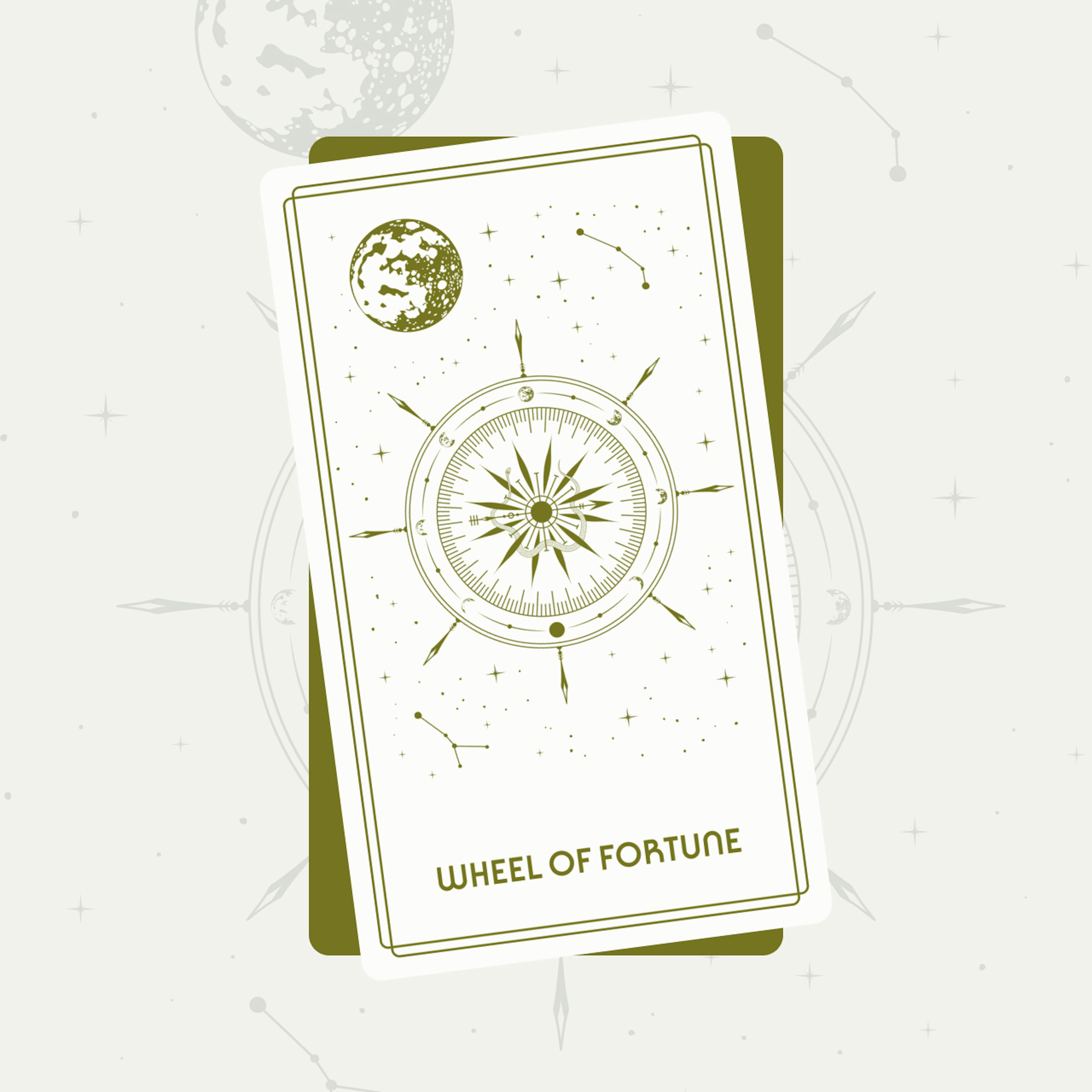 Wheel of Fortune Tarot Card (Major Arcana #10)